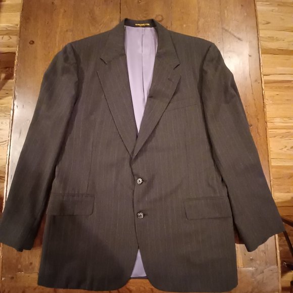 Vintage 90s H. Freeman Gray Pinstripe Suit - Picture 2 of 12